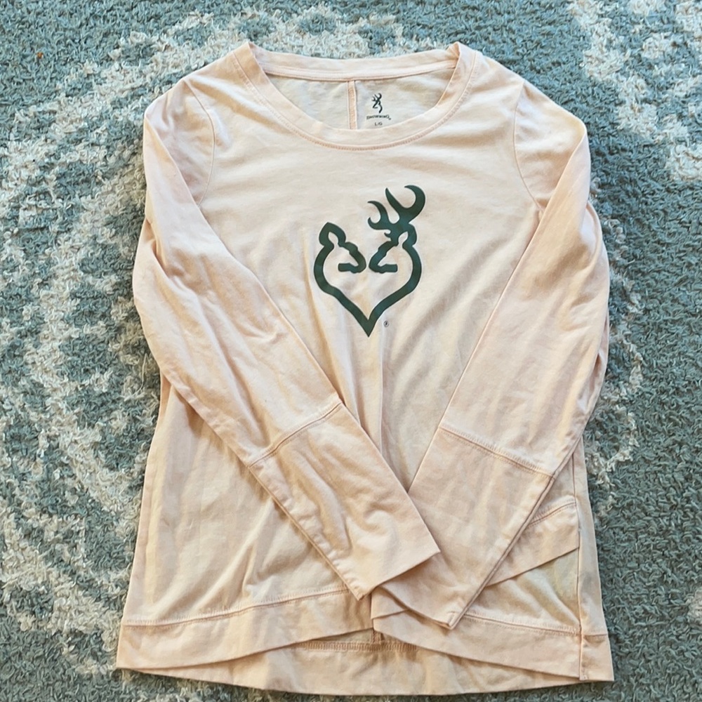 Browning shirt, long sleeve, light pink